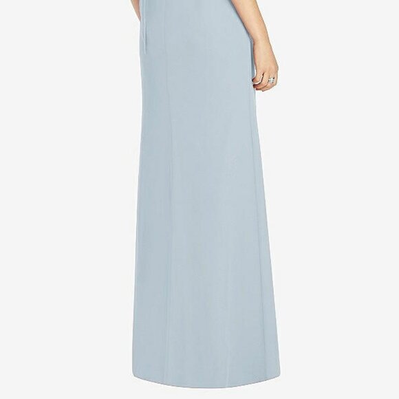 After six 6810...Ruffled Sleeve Mermaid Dress with Front Slit...Mist...Sz 12 - Picture 4 of 6